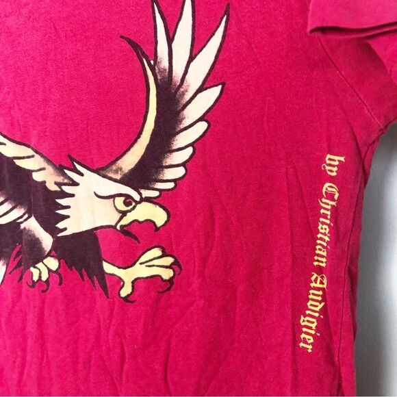 ED HARDY CHRISTIAN AUDIGIER | Eagle Red Short Sleeve Tee Unisex Size Small - Picture 5 of 10